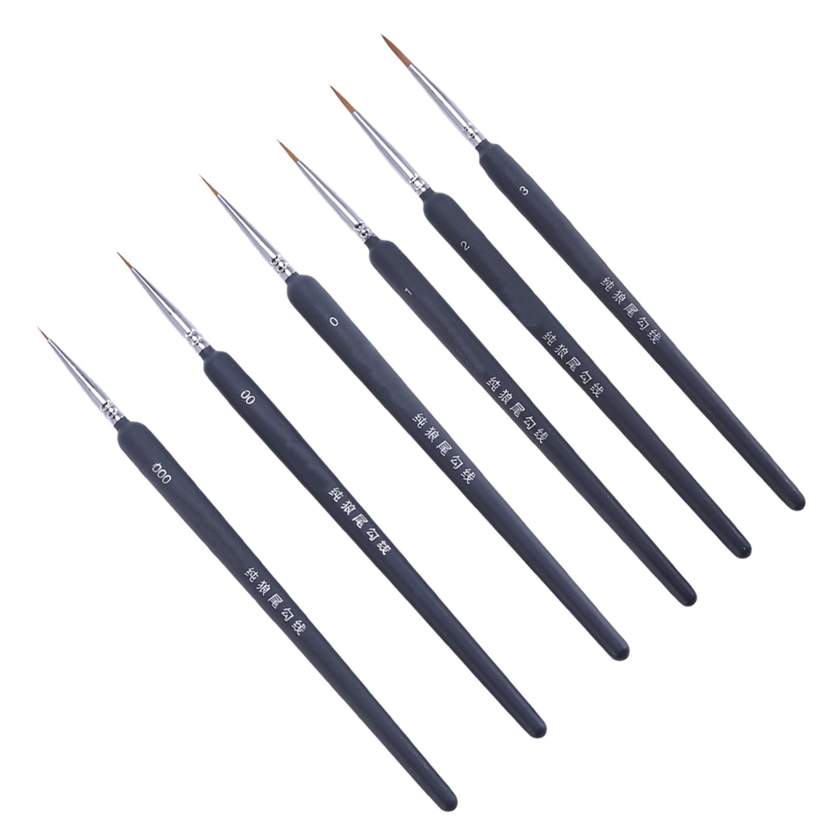 Homoyoyo Juego de 6 Pinceles para Acuarela de Pelo de Comadreja, Ligeros Plástico, Ideales para Estudiantes en Pintura Artística y Dibujo Detallado