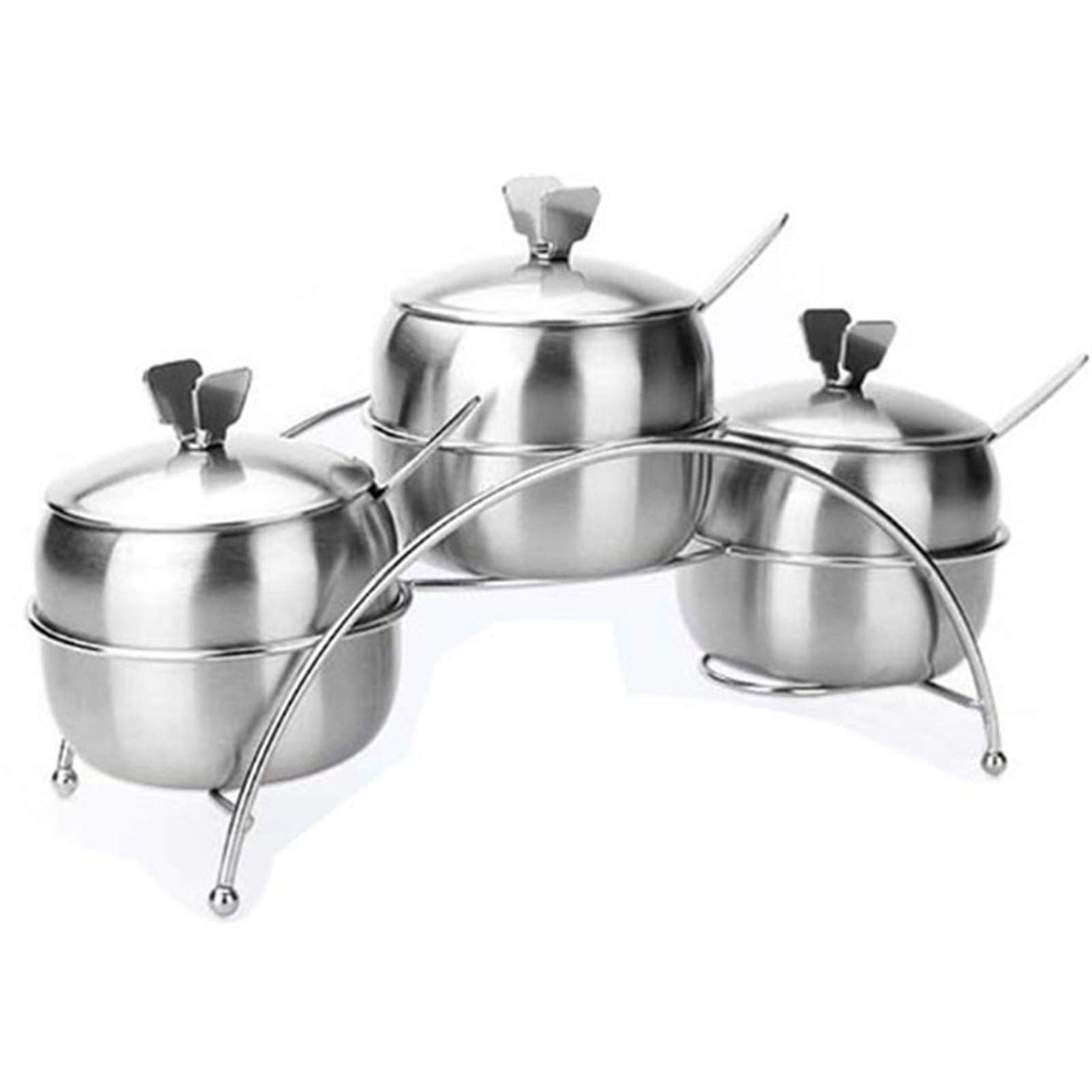 SAeWare Estante de especias de acero inoxidable para especias, organizador de condimentos, estante de cocina, plateado, 36 cm, plateado, 27 cm
