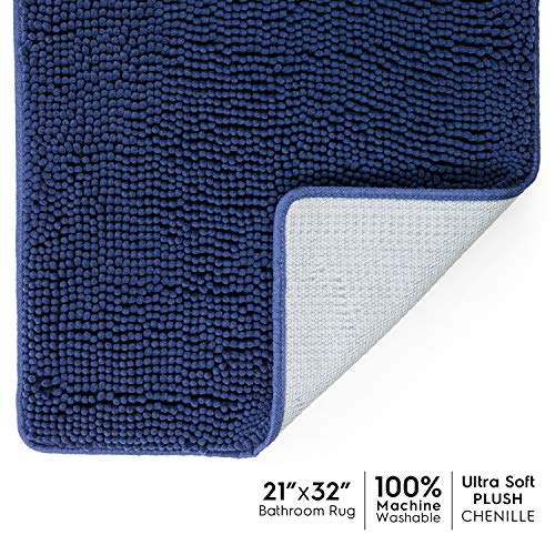 Tafts Bathroom Rugs and Mats Sets, Ultra Soft Chenille Microfiber, Absorbent Non-Slip Machine