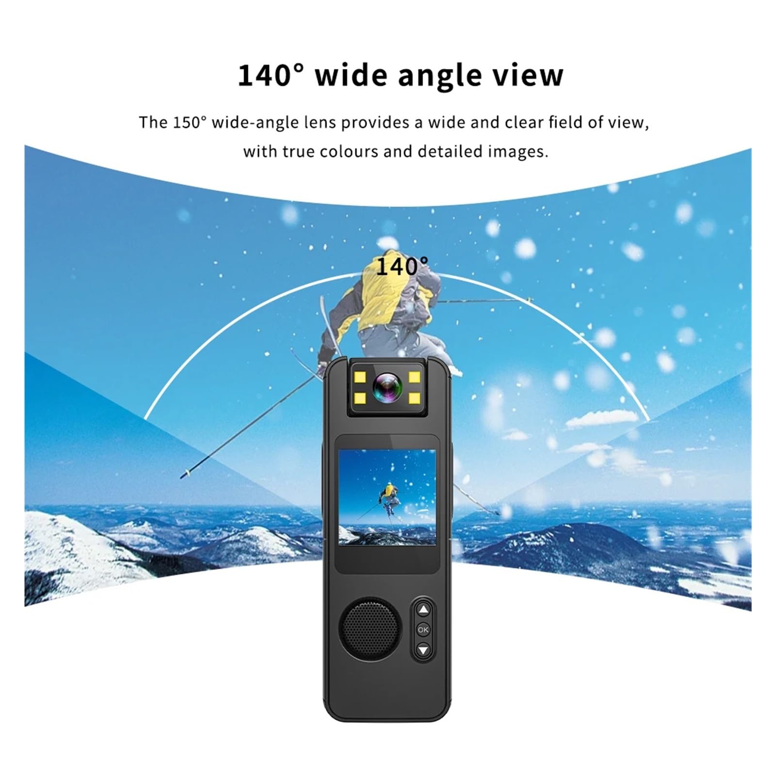 WiFi Sport DV Piccola Fotocamera Digitale con Clip for Schermo 1080P Magnete Video Audio Registratore Vocale Bike Body Indossato Cam Bodycam Videocamera Chiarezza Precisa(No)