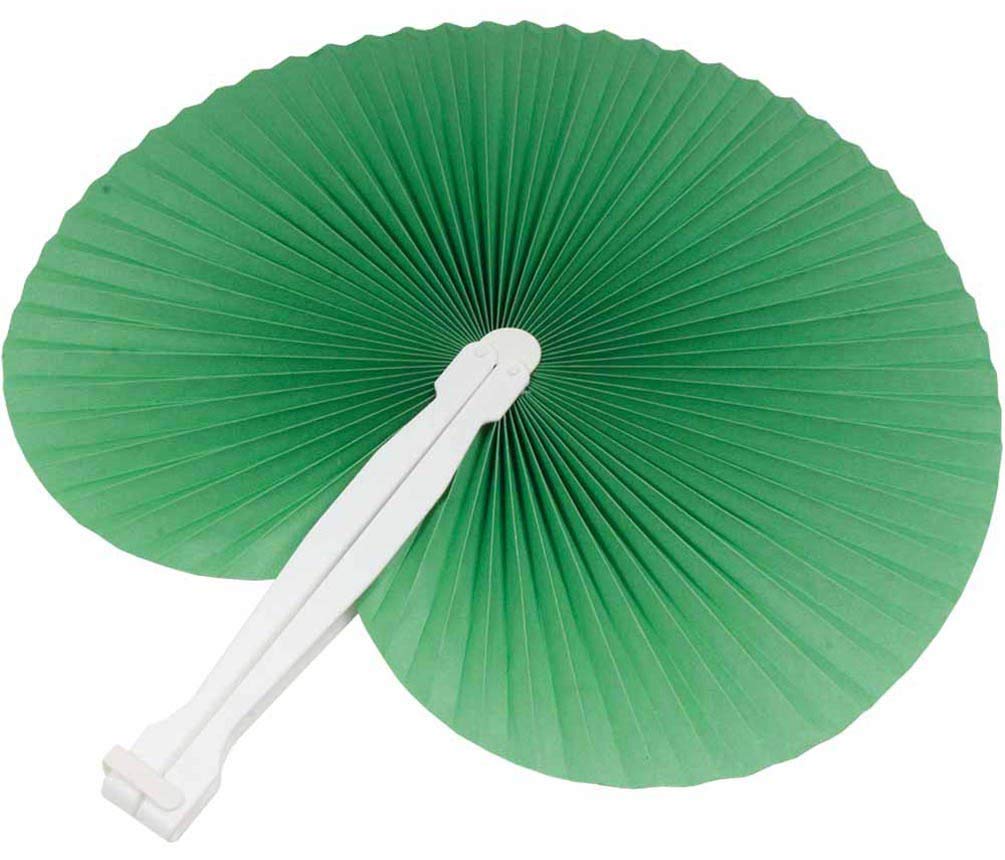 50 ventagli ARCOBALENO 10 bianchi - 10 rossi - 10 verde -10 gialli- 10 arancioni (24cm -26 cm) ventaglio da borsetta matrimonio segnaposto bomboniera