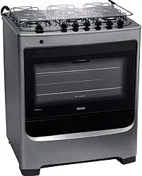 Fogão 6 Bocas de Piso Inox Consul Bivolt Cinza