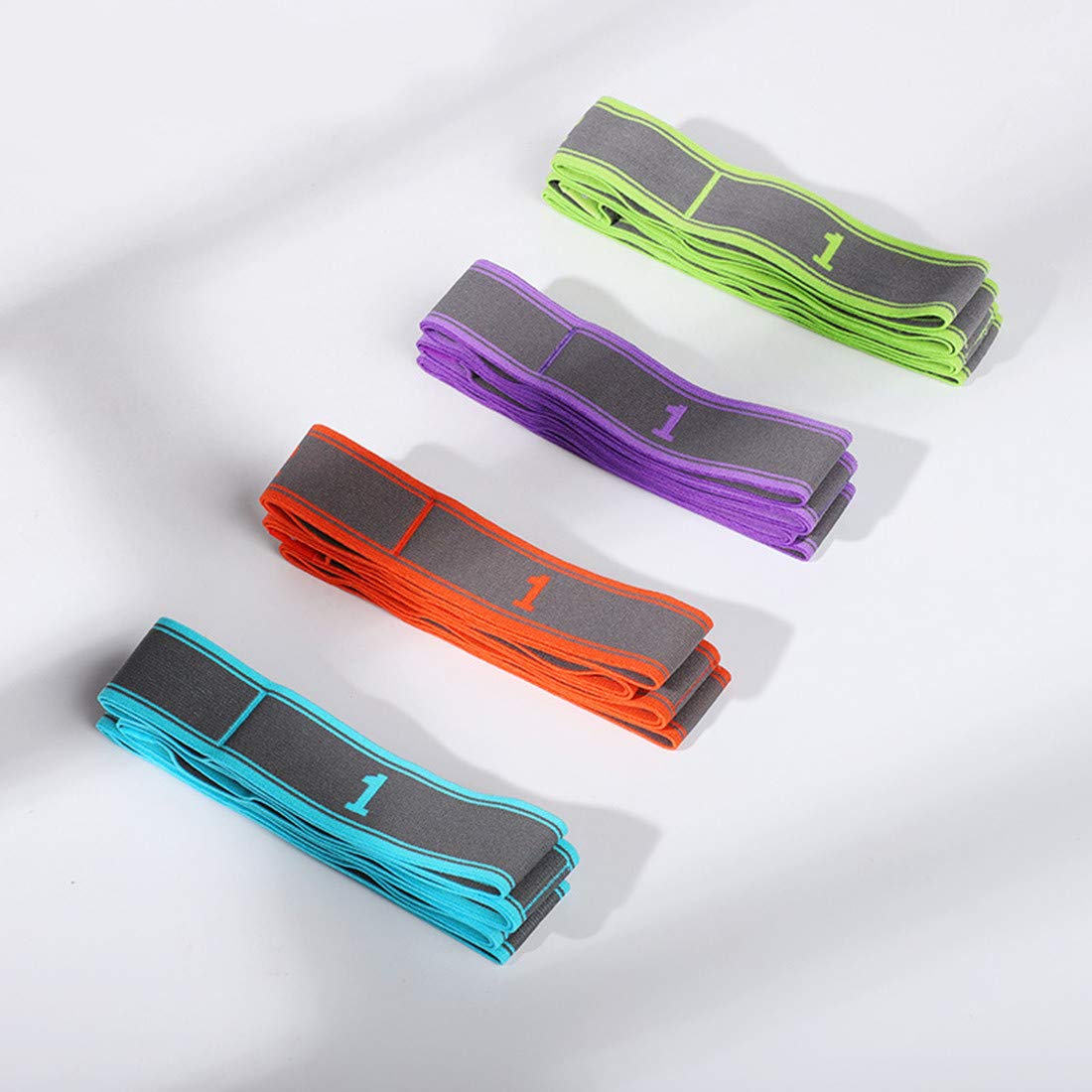 Stretch Strap With Multi Loops Yoga Exercise Trainer Bands latin band (Green) - Image 3