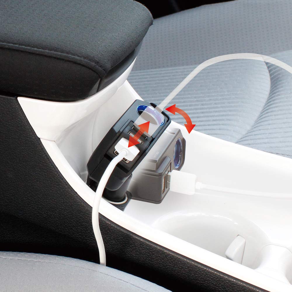 Amazon | 槌屋ヤック(Tsuchiya Yac) 車内用品 アングル USB