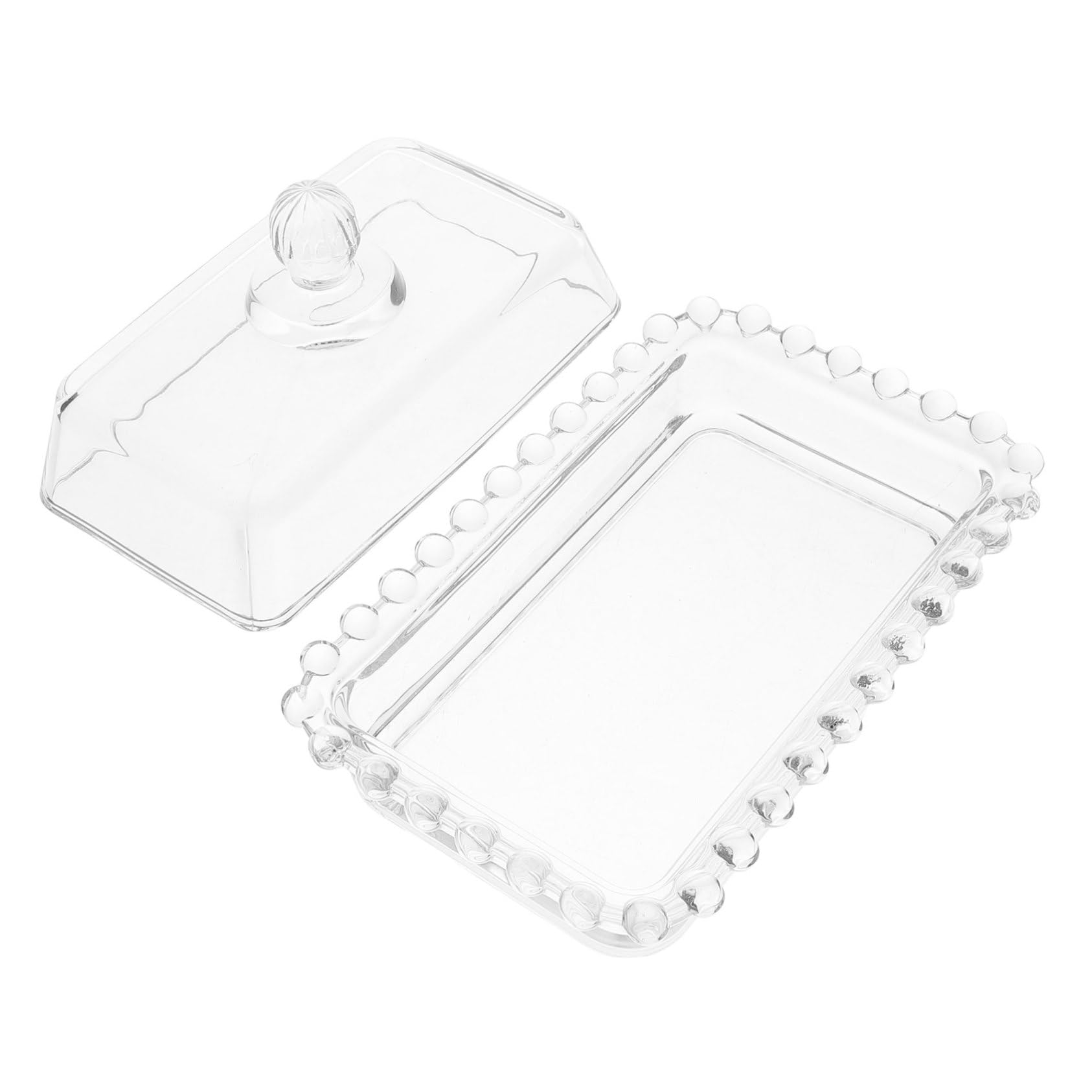 TOYANDONA Butterdose Kreatives Design mit Deckel Luftdichter Butterbehälter aus Glas zur Käse und Butteraufbewahrung Langlebig und Formstabil für Küche und Kühlschrank
