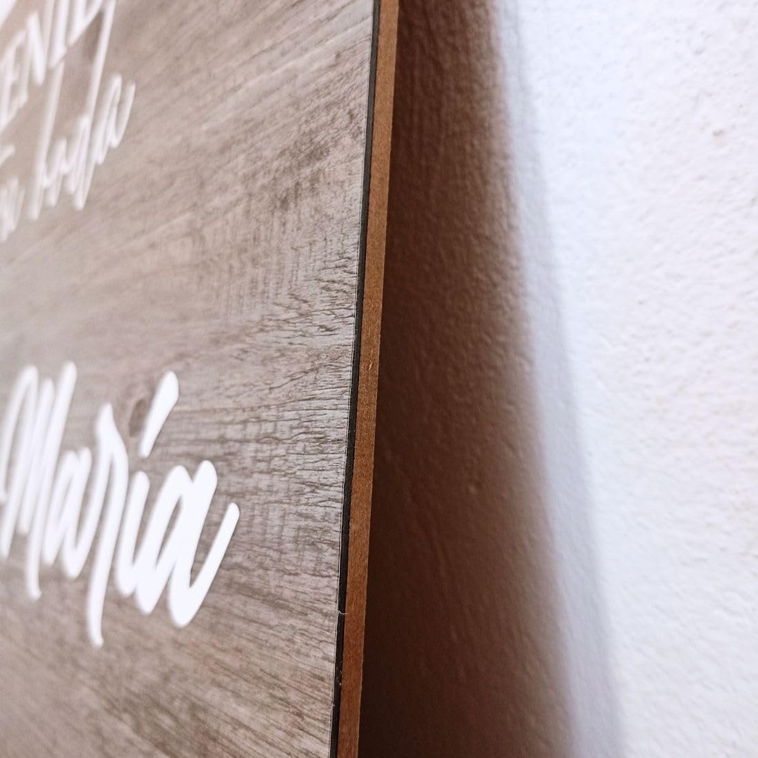 Cartel de Bienvenida para Bodas Personalizado 50x60cm de Madera Laminada, Carteles Boda Personalizados para Bienvenida, Letrero Boda