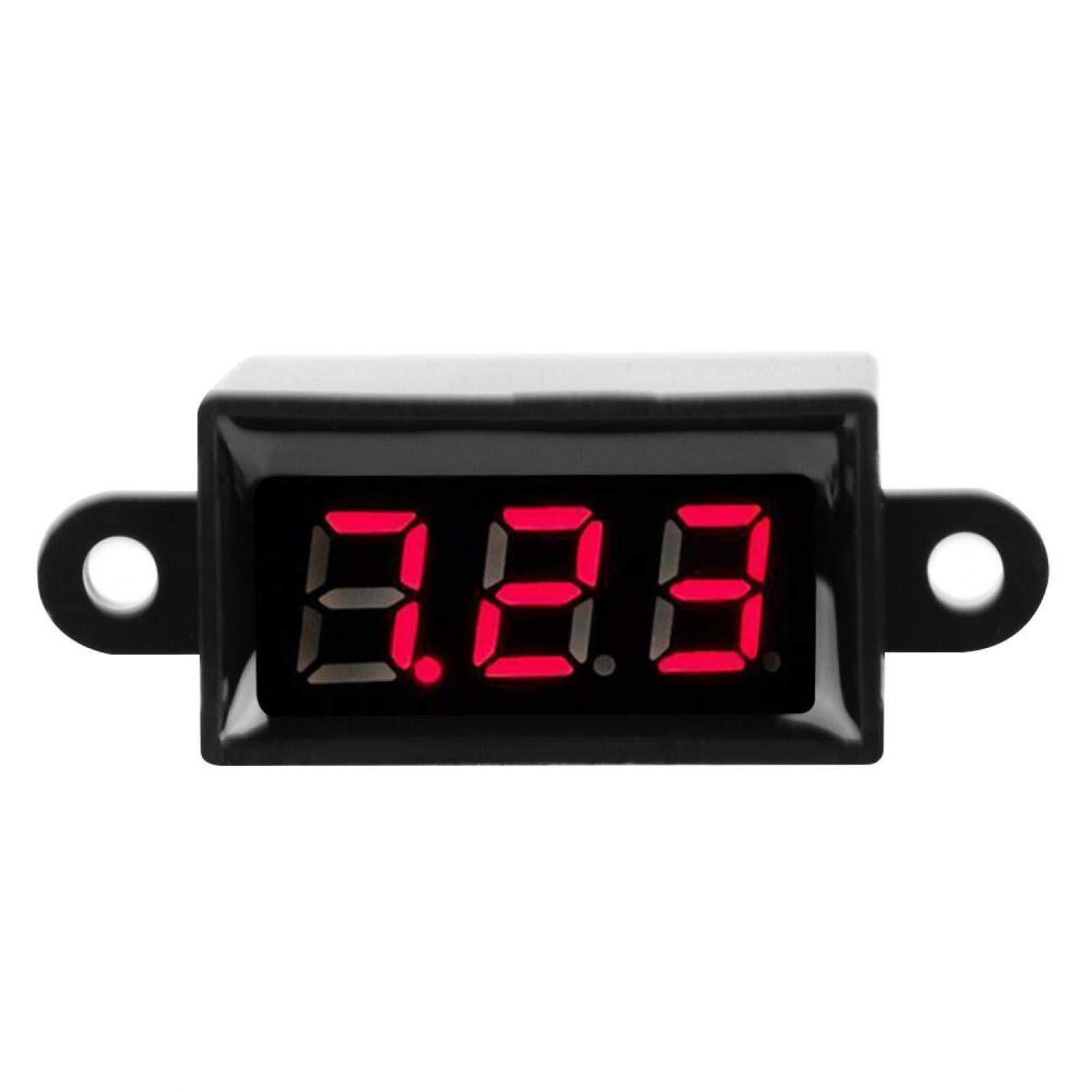 Mini Voltmetro Digitale DC 2.4-30V, Display LED 0.3", A Due Fili, Impermeabile, Con Protezione Inversa