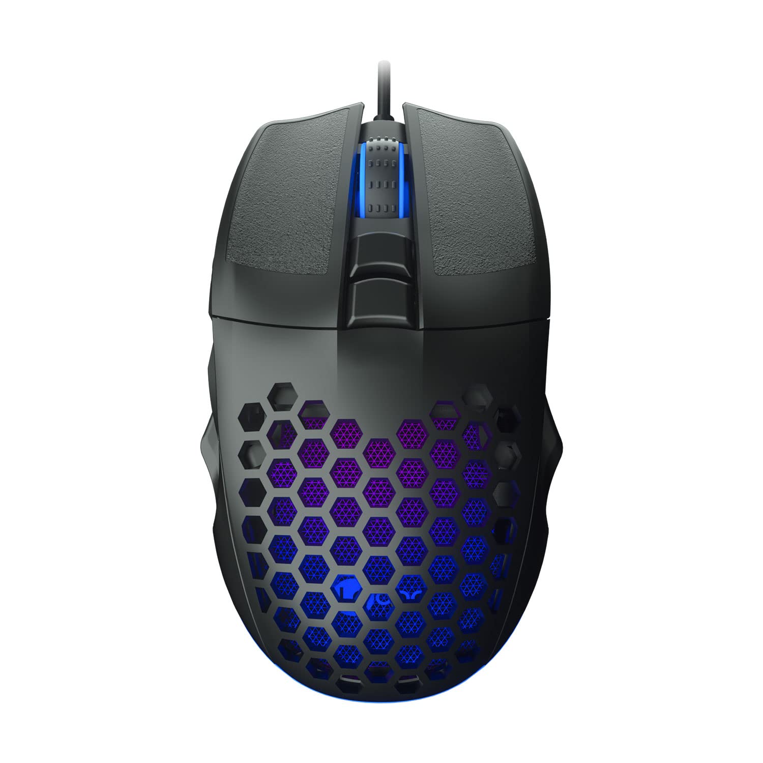 Lecoo MS107 Kablolu RGB LED Aydınlatmalı 103 gr Ağırlık Terleme Önleyici Malzeme Delikli Tasarım Optik Sensör 3200DPI 7 Tuşlu Oyuncu Mouse Siyah