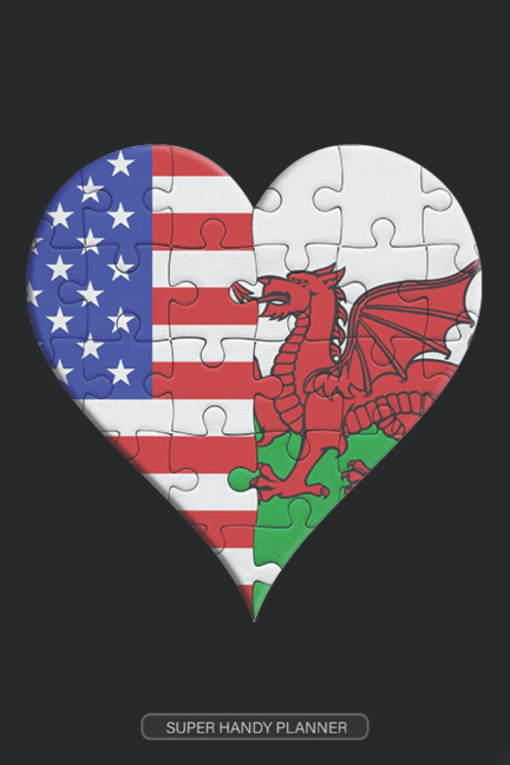 Planner: American Welsh Flag United Heart Jigsaw Puzzle Flags Of America Wales