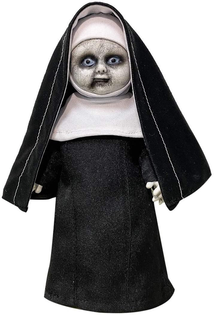 nezababy The Nun Dolls Creepy Catholic Halloween Figure Replica Cosplay Prop Horror Movie Washable Doll Outfit