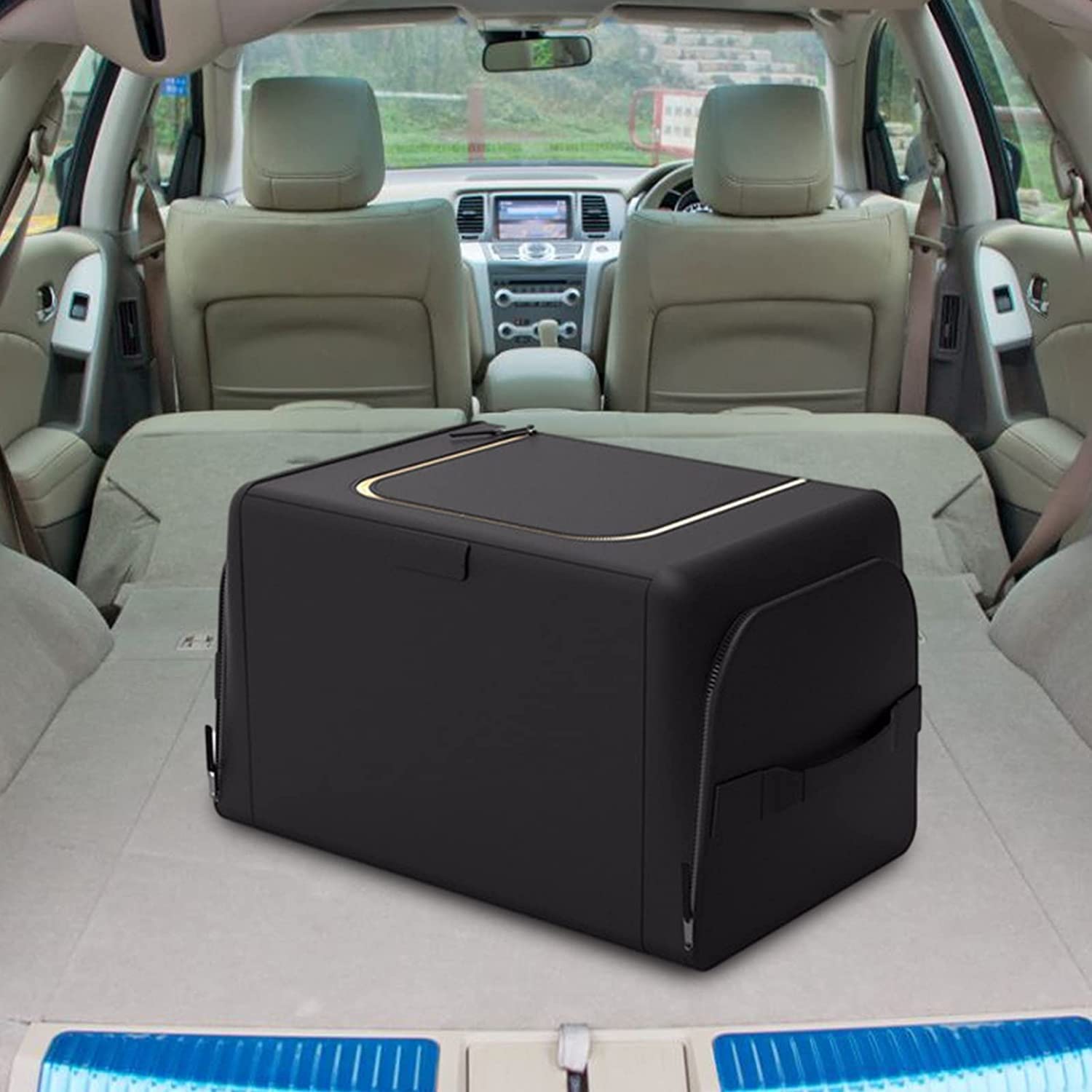 XMING Składany Organizer do samochodu Torba do przechowywania w bagażniku Akcesoria samochodowe Organizator Przenośne samochody do przechowywania Czarny do Auto Trucks Trunk Box Boxs (Size : 30L)