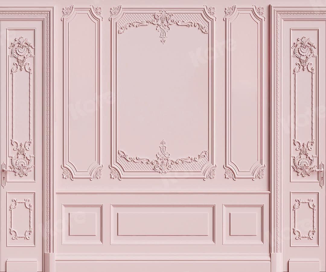 Kate 10×8ft Light Pink Empty Room Photo Backdrop Classic Interior Wedding Photography Background Photo Studio Props for Photographers