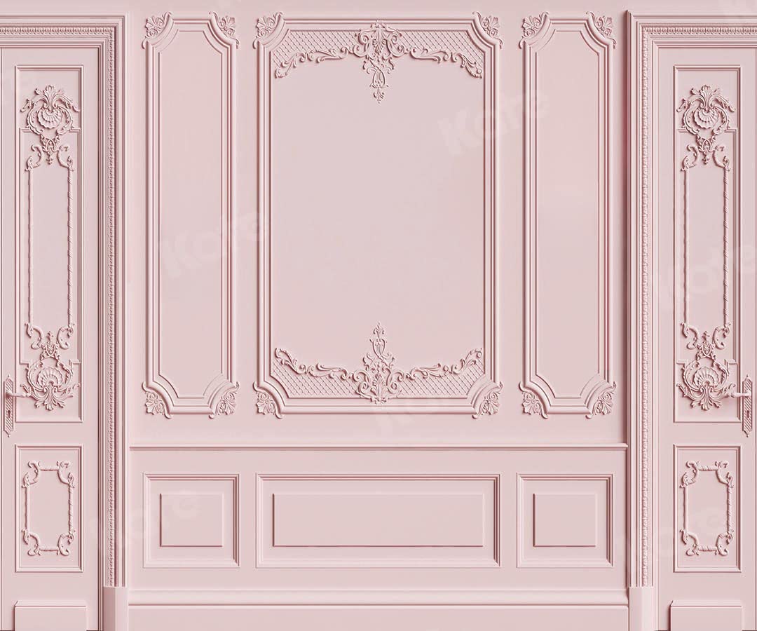 Kate 10×8ft Light Pink Empty Room Photo Backdrop Classic Interior Wedding Photography Background Photo Studio Props for Photographers