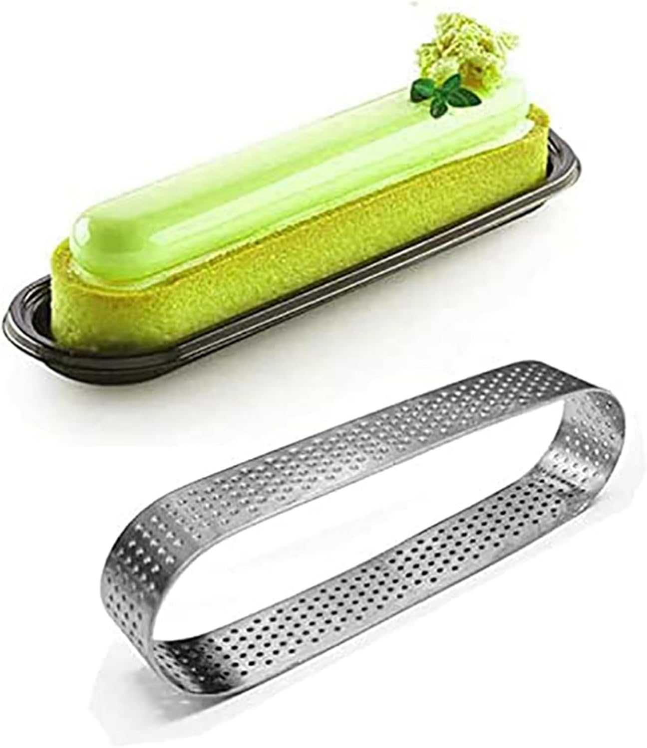 IOVO 48個 楕円形のタルト型 フレンチデザートムースフルーツ