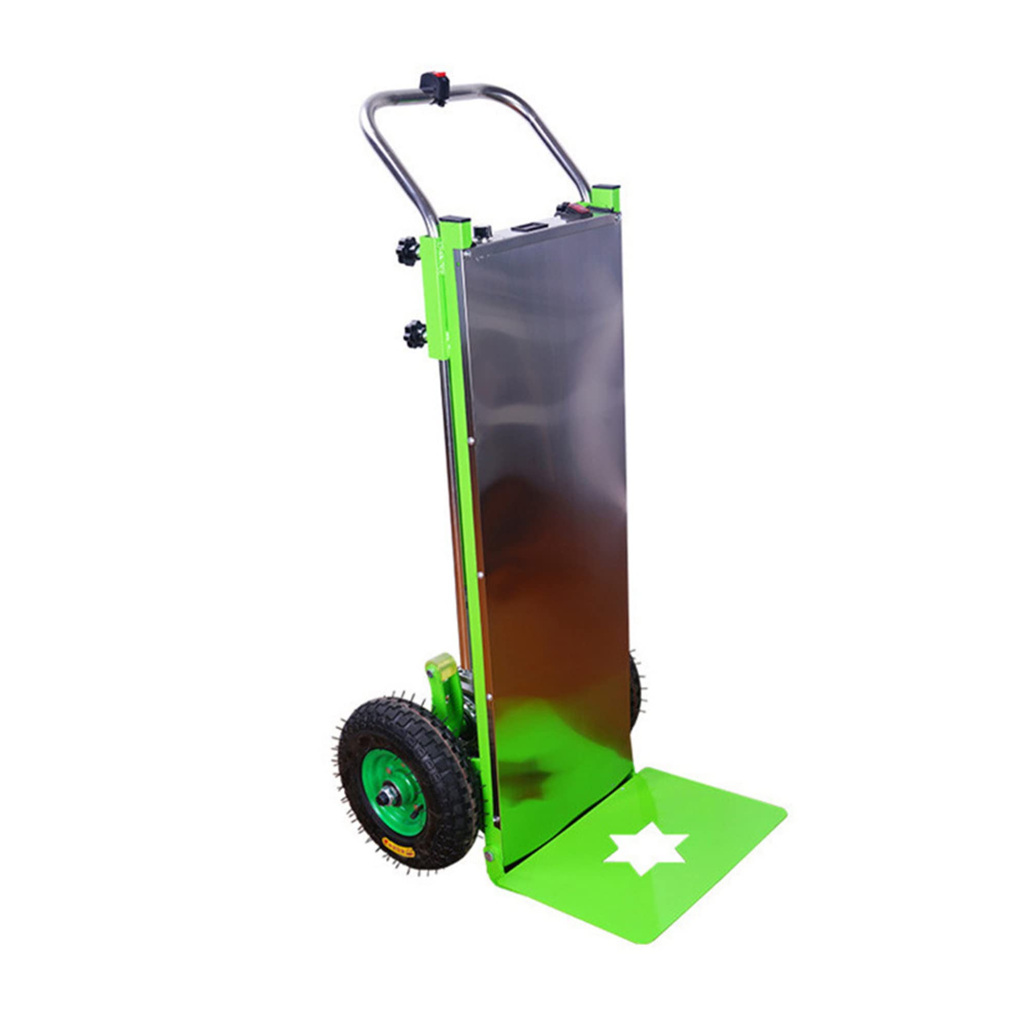 FAXIOAWA Carrelli a Mano elettrici per Arrampicata su Scale Dolly 660lbs Scalatore Industriale Alimentato con Manico telescopico per mobili in movimento/48V/850W/19AH