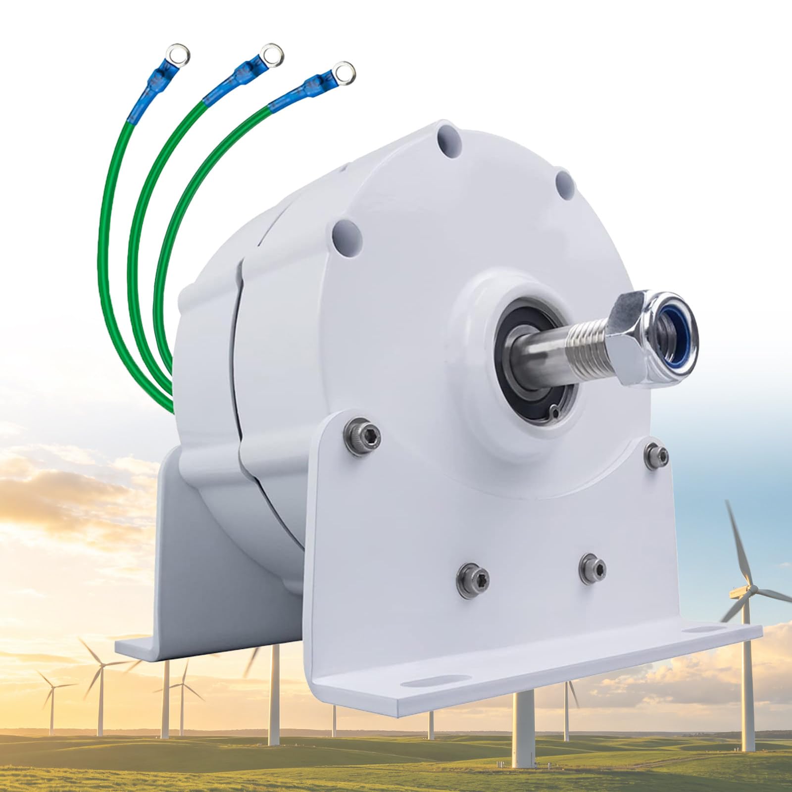 Generatore Eolico Senza Ingranaggi Generatore a magneti permanenti con Bassa velocità di Avvio per Energia off-Grid e Appassionati di DIY 96V