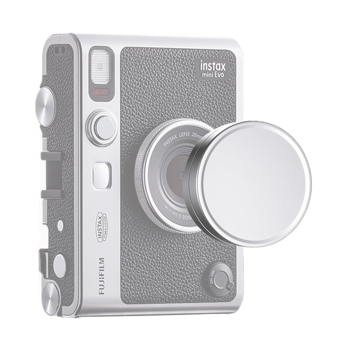 ZORBES® Lens Cap for Fujifilm Instax Mini Evo Aviation Aluminum Alloy Lens Cap Microfiber Flannel Fabric Liner Protective Lens Cap for Fujifilm Instax Mini Evo