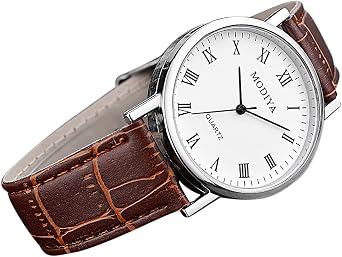 TXWZM Mens Wristwatch, Mens Leather Digital Watch, LED Watch, Sports Watch, Alarm and Scratch Resistant, Unisex, Analog, Stylish, Business Watch, Best Gift