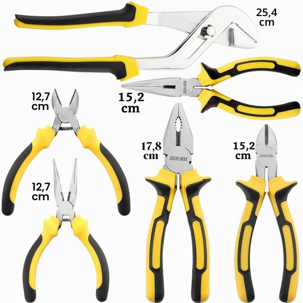 DOWELL Set di 24 Pezzi di Utensili per Casa, Kit di Utensili a Mano per Riparazioni Domestiche con Borsa Portautensili Portatile