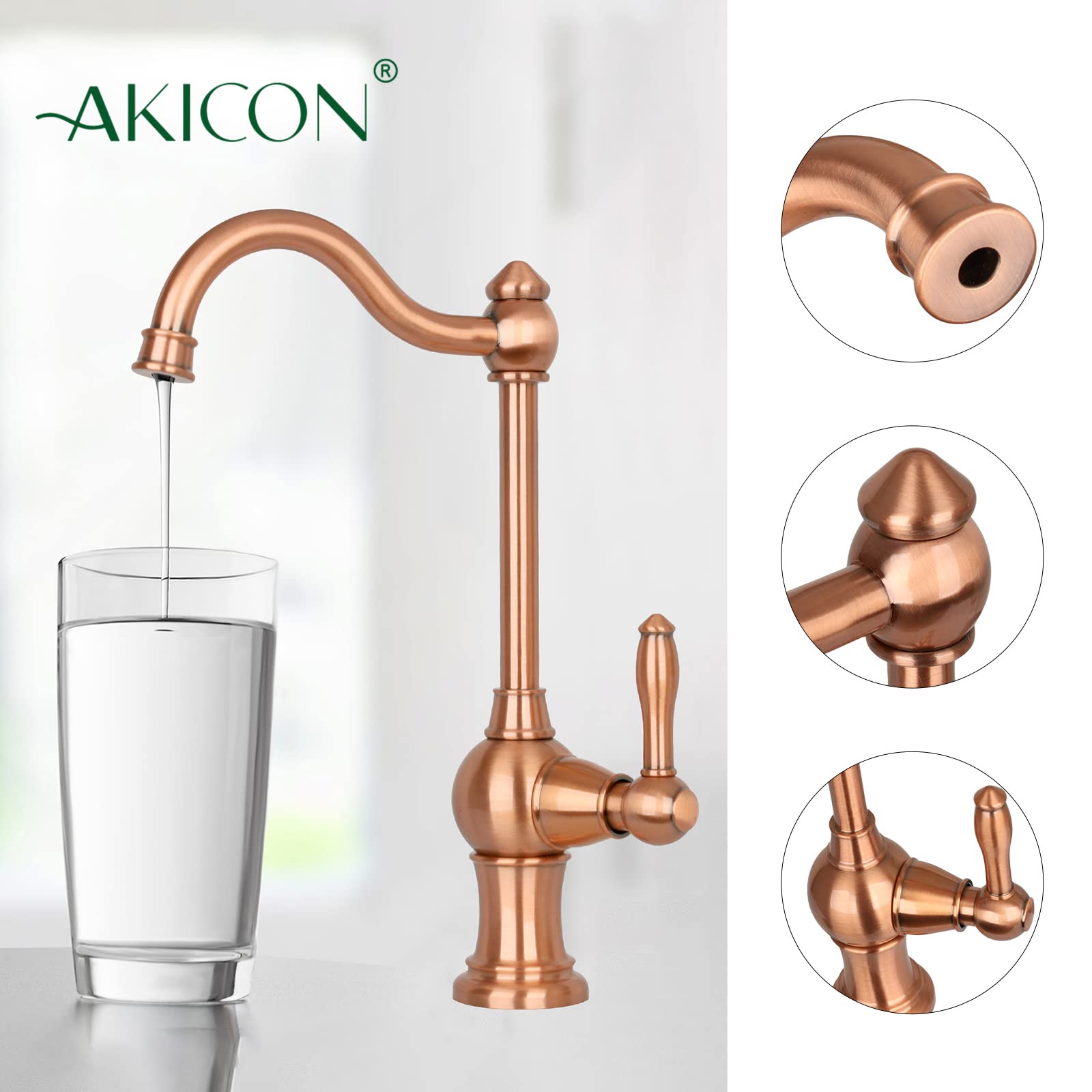 銅水柱 Amazon.co.jp: Akicon 銅製キッチン浄水器蛇口 真鍮ボディ 100