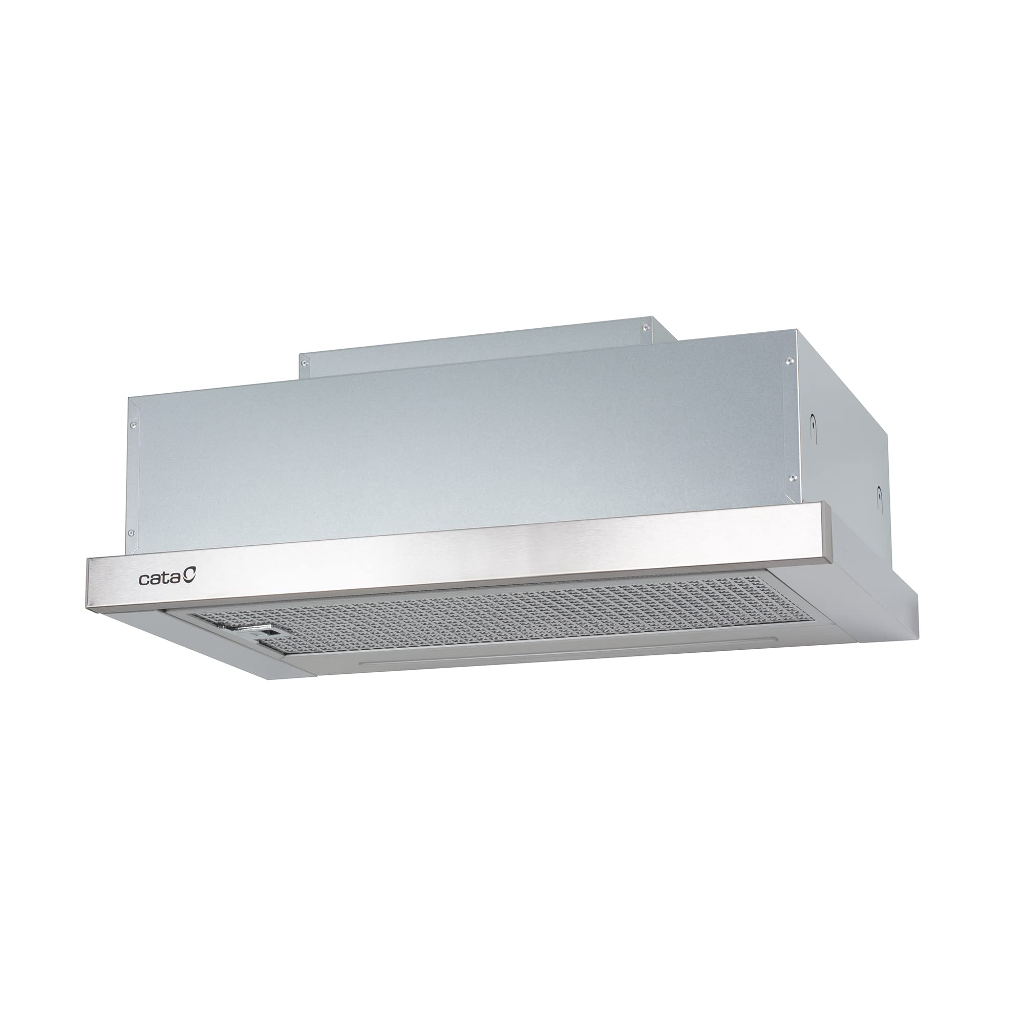 CATA Campana extractora de Cocina TFH 6630X 6 niveles de Extracción Panel de Control Tactil Temporizador de Desconexión Automática e Indicador de Limpieza de Filtros Ancho 60 cm Color Inox