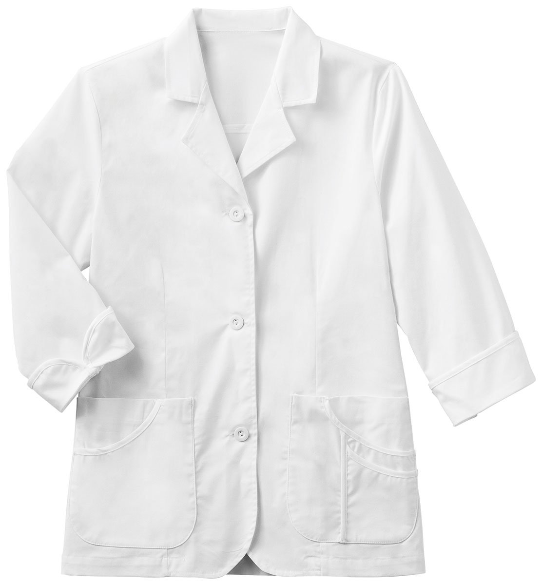 META Labwear Women's ¾ Sleeve 29"; Lab Coat White