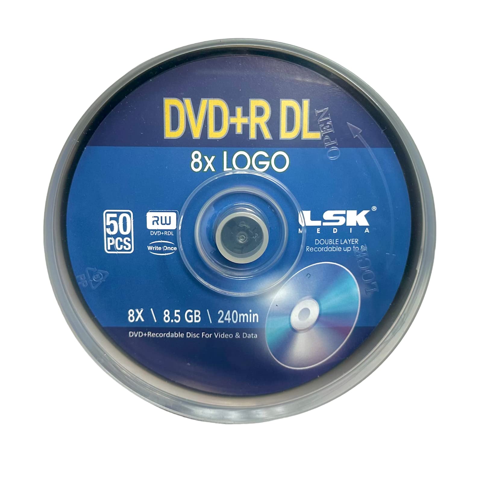Amazon.com: DVD+R DL Double Layer Logo 8X 8.5GB 240min Video – LSK