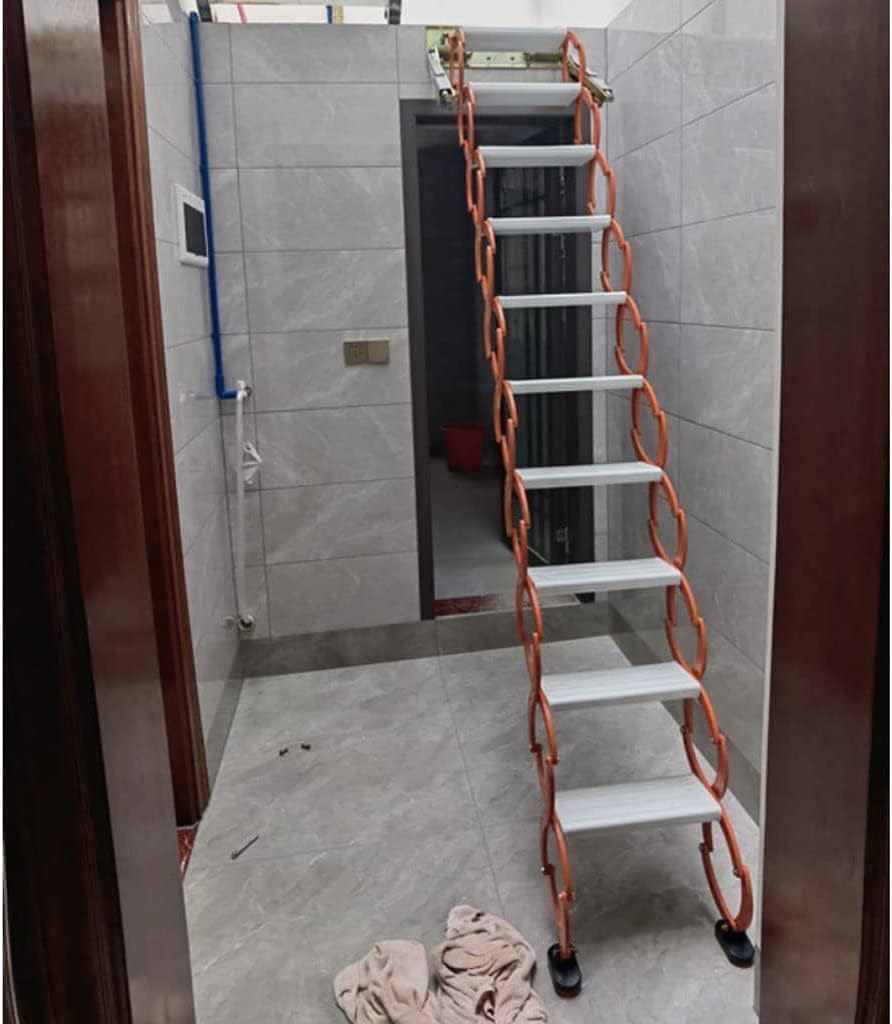 EYPKPL An der Wand montierte Dachbodentreppe. Home Dachboden-Loft-Treppe. rutschfeste Stufen. Loft-Leiter. Ausziehbare Dachboden-Leiter. Zusammenklappbare Leiter