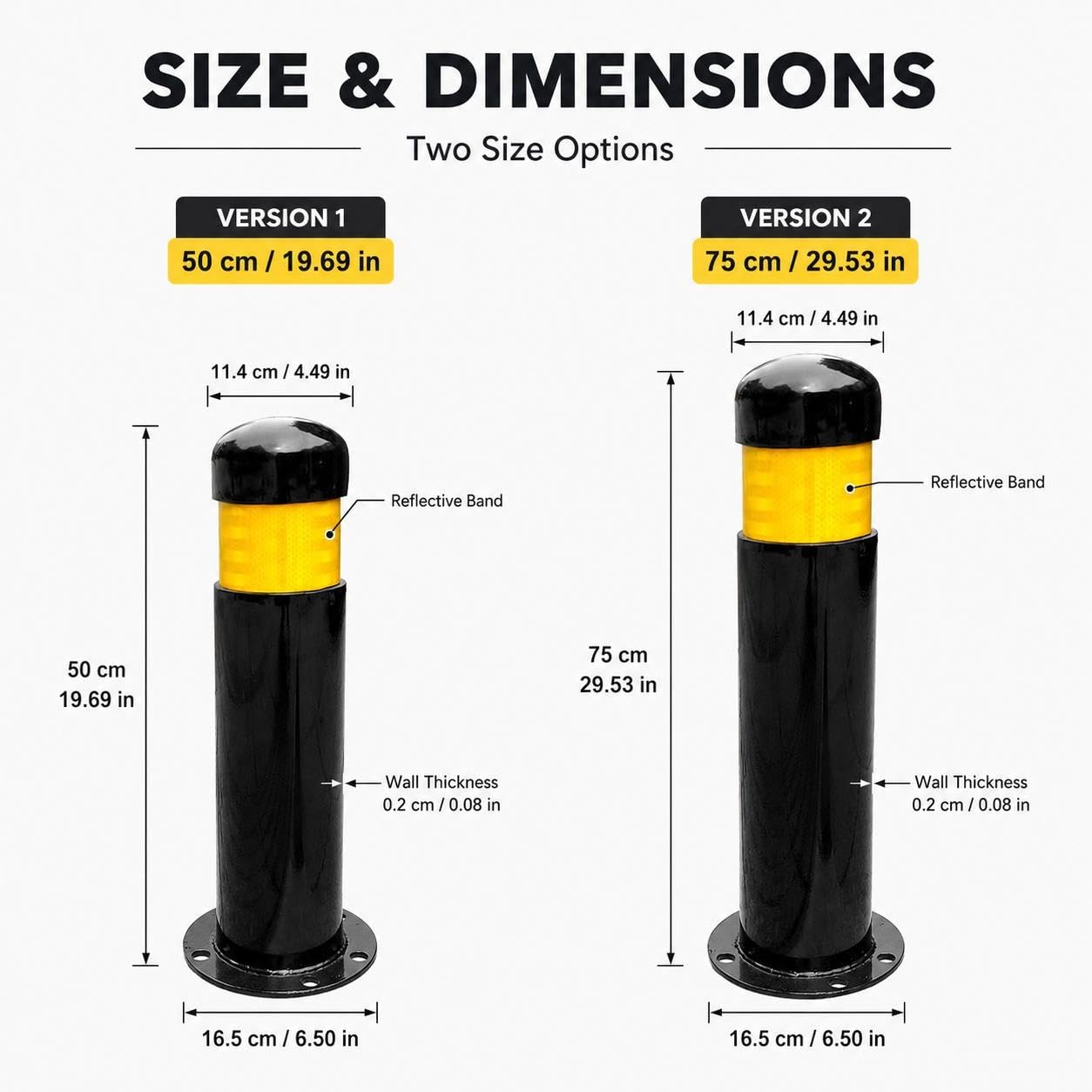 Colonne D'Avertissement avec Bandes RéFléChissantes pour éTagèRes Garage