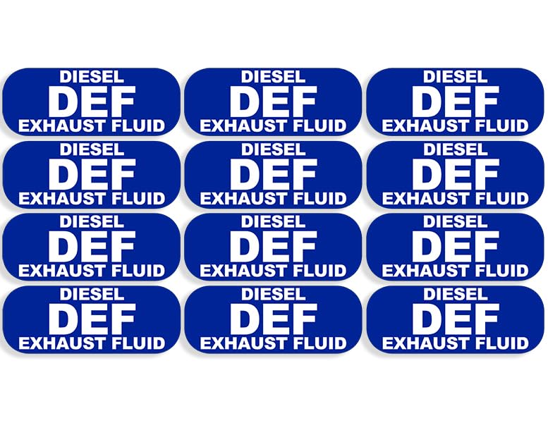 Image of AV 12-Pack: 1x3 inch DEF Diesel Exhaust Fluid Stickers (bio Fuel car Station Vinyl Decal for Outdoor use Weatherproof car Pump (1 x 3 inch Each Times 12 Stickers)