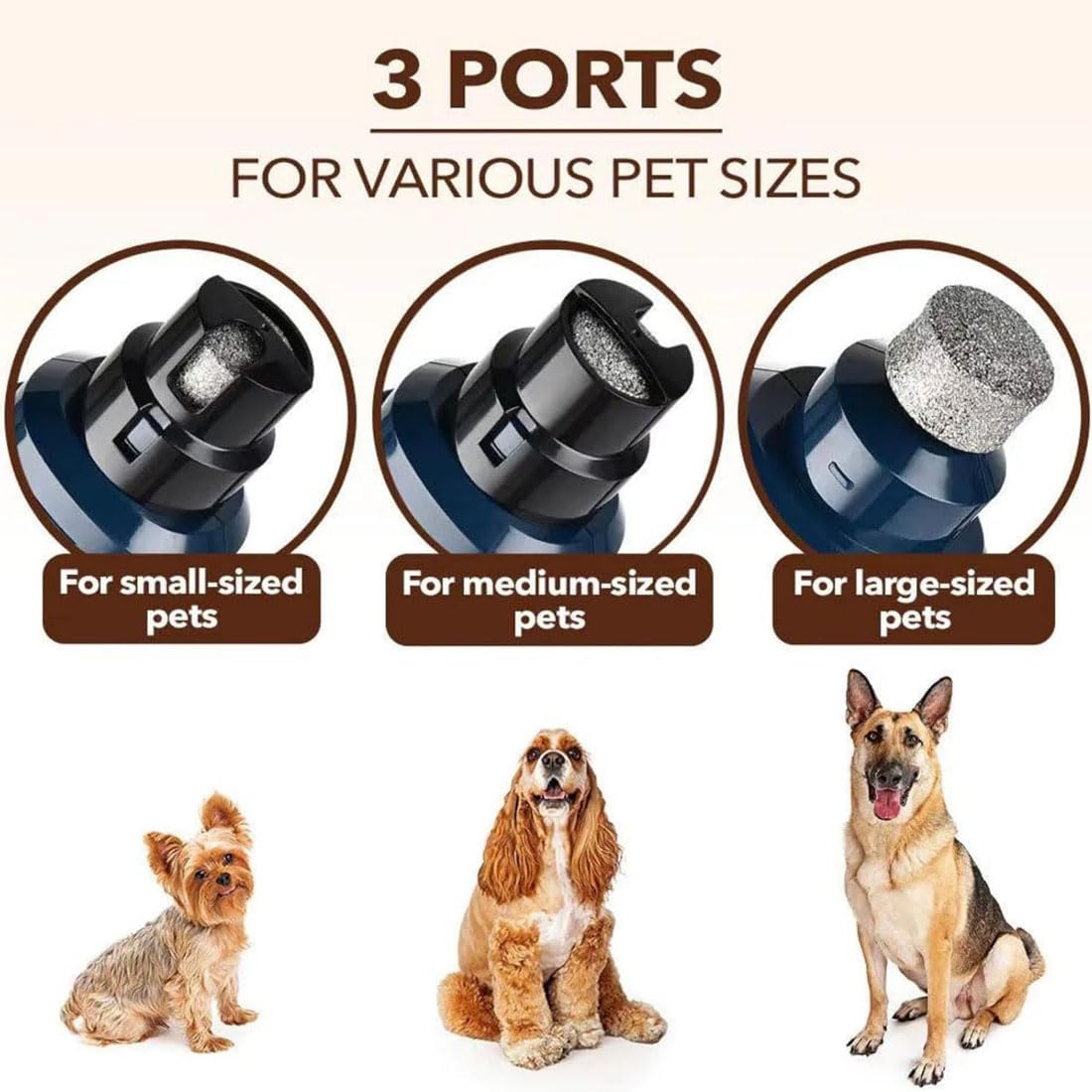 Genérico Puppiclaw 2.0 Lima de uñas para Perros, Recortadora de uñas eléctrica (Azul) | Diseño de doble velocidad, motor potente, ultra silencioso, recargable por USB, cuidado de patas sin dolor