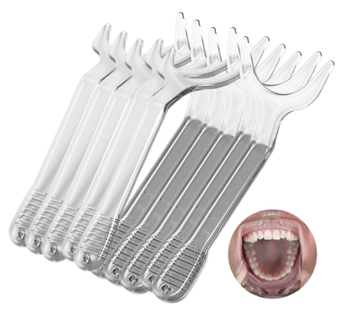 10Pcs Dental Clear Photography Cheek Lip Retractor Double Head Intraoral Mouth Opener