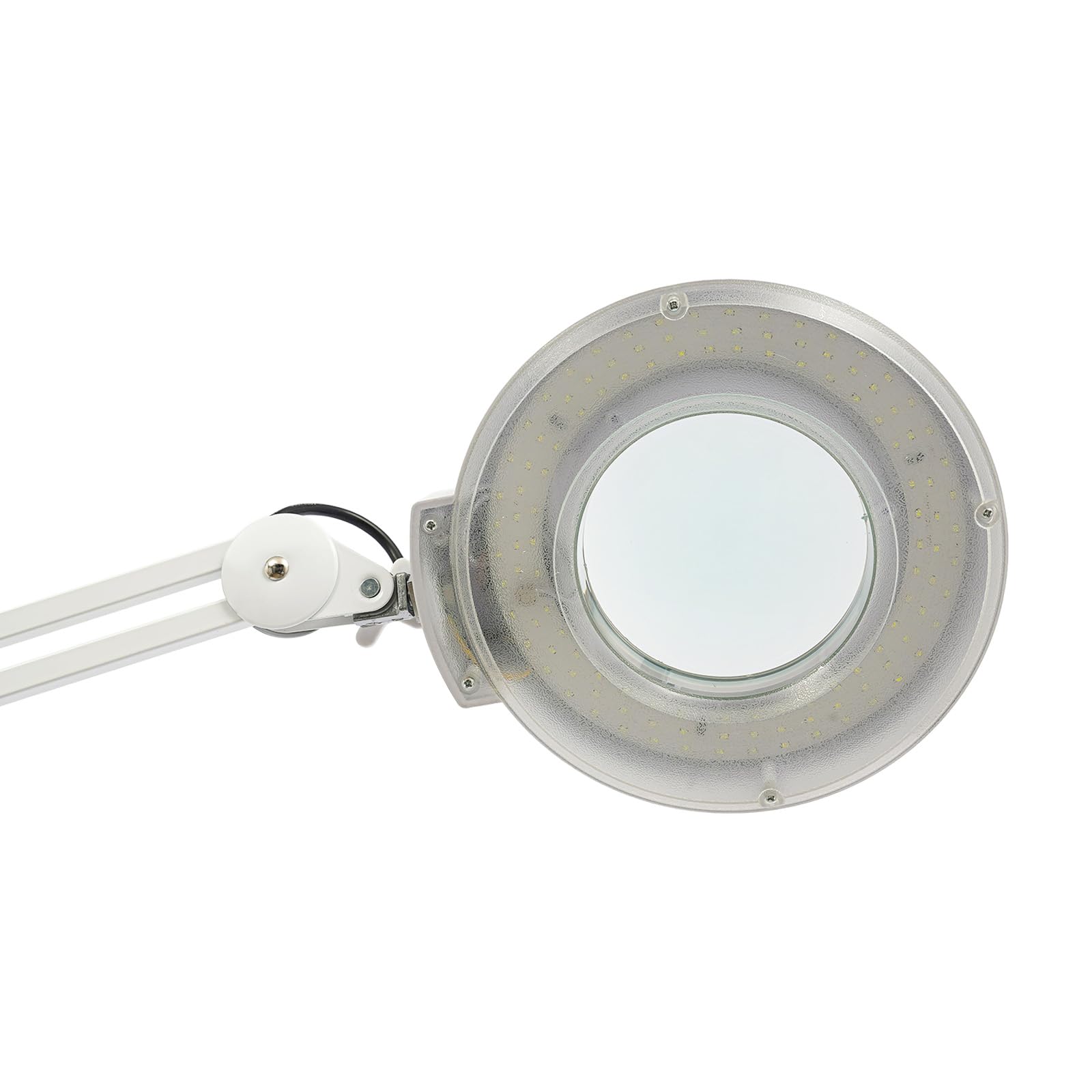 Lupenleuchte 5X, 120 LED Lupe mit Licht und Rollstativ für Kosmetik | Glaslinse 12,5cm, 5-Fach Vergrößerung, 120 LED, Rollstativ, 5 Rollen, für Nähen Lesen Modellbau Juweliere