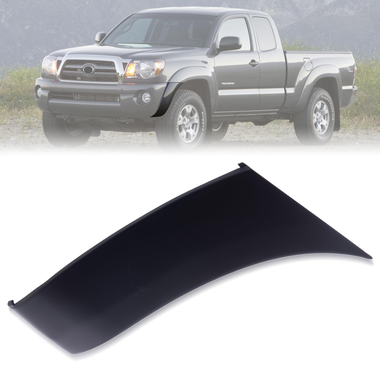 CarPartsDepot Front Bumper End Cap Compatible With 2005-2011 Tacoma Bumper Extension 5211204020 5211304020 (Left)