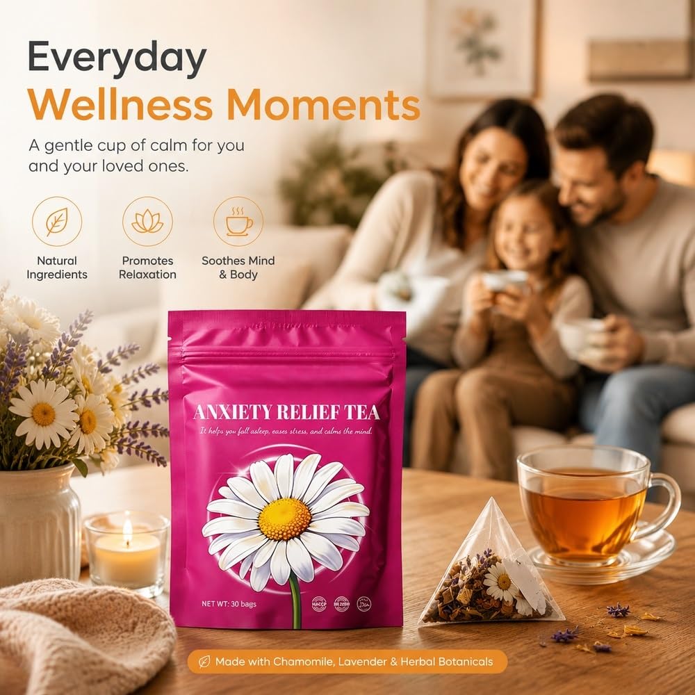 Té de hierbas manzanilla y lavanda - 20 bolsitas piramidales