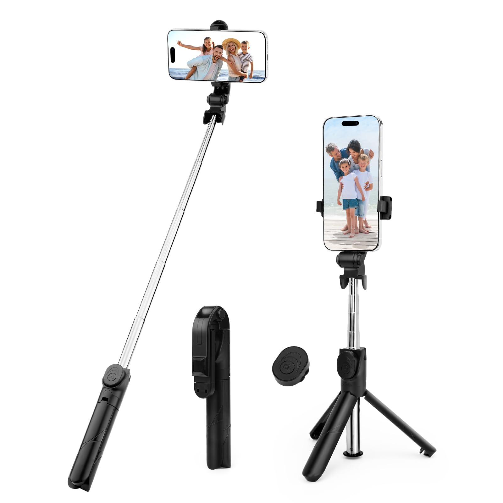 三脚付きワイヤレスセルカ棒 Amazon.co.jp: 自撮り棒 スマホ 三脚 一脚兼用 bluetooth無線 360°回転