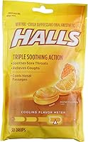 Vista 1 de Halls Gotas para la tos de triple acción calmante, miel limón 30 cada una