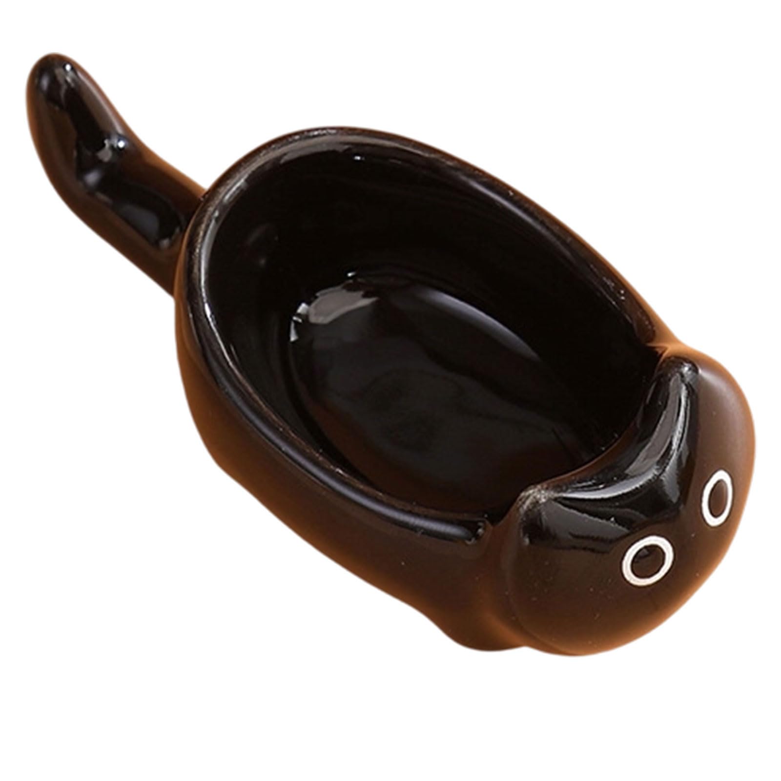 Woedpez Artistic Ceramics Cats Porcelain Appetizer Plate for Daily Meals and Giving Cats Molded Chopstick Rest