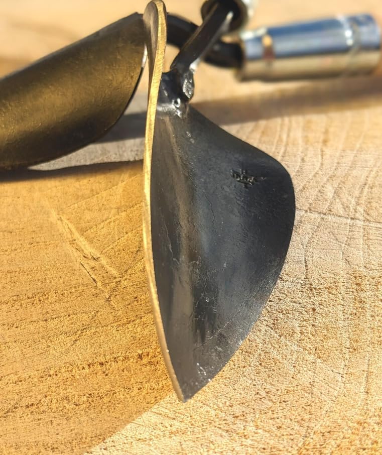 Hand Forged Garden Trowel - Heavy Duty High Carbon Steel Hand Shovel with Hardwood Handle - Premium Planting Spade Tool for Yard & Soil