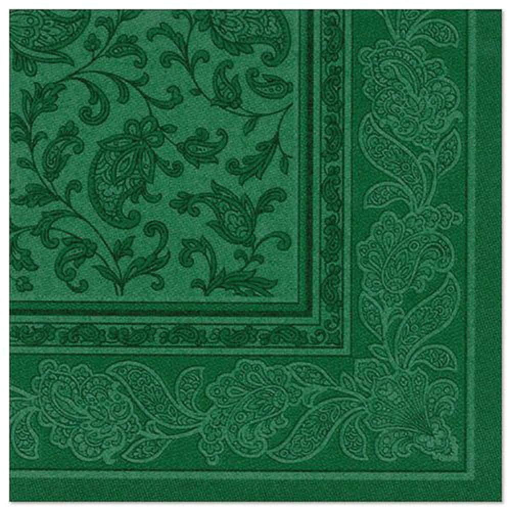 PAPSTAR 1 Karton = 5x50 Servietten ROYAL Collection 1/4-Falz 40 cm x 40 cm dunkelgrün Ornaments 11666