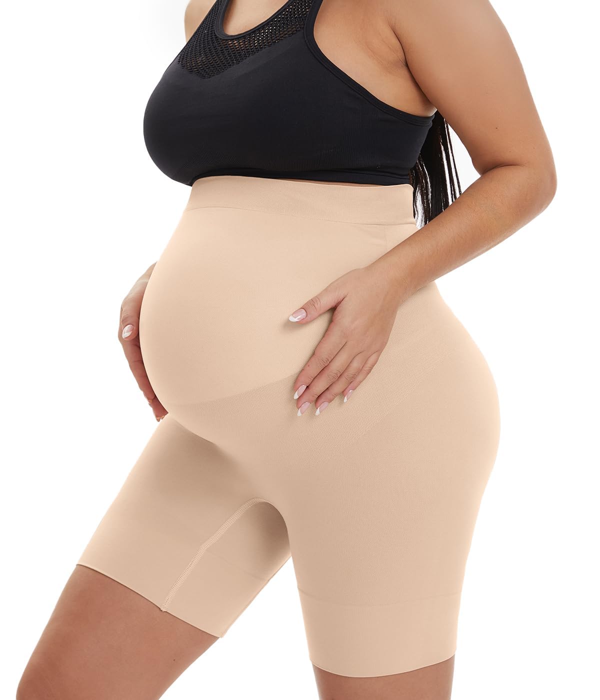 Pantalones cortos de maternidad de 15 cm, para embarazo, yoga, entrenamiento, ropa deportiva para mujer, suaves como la mantequilla