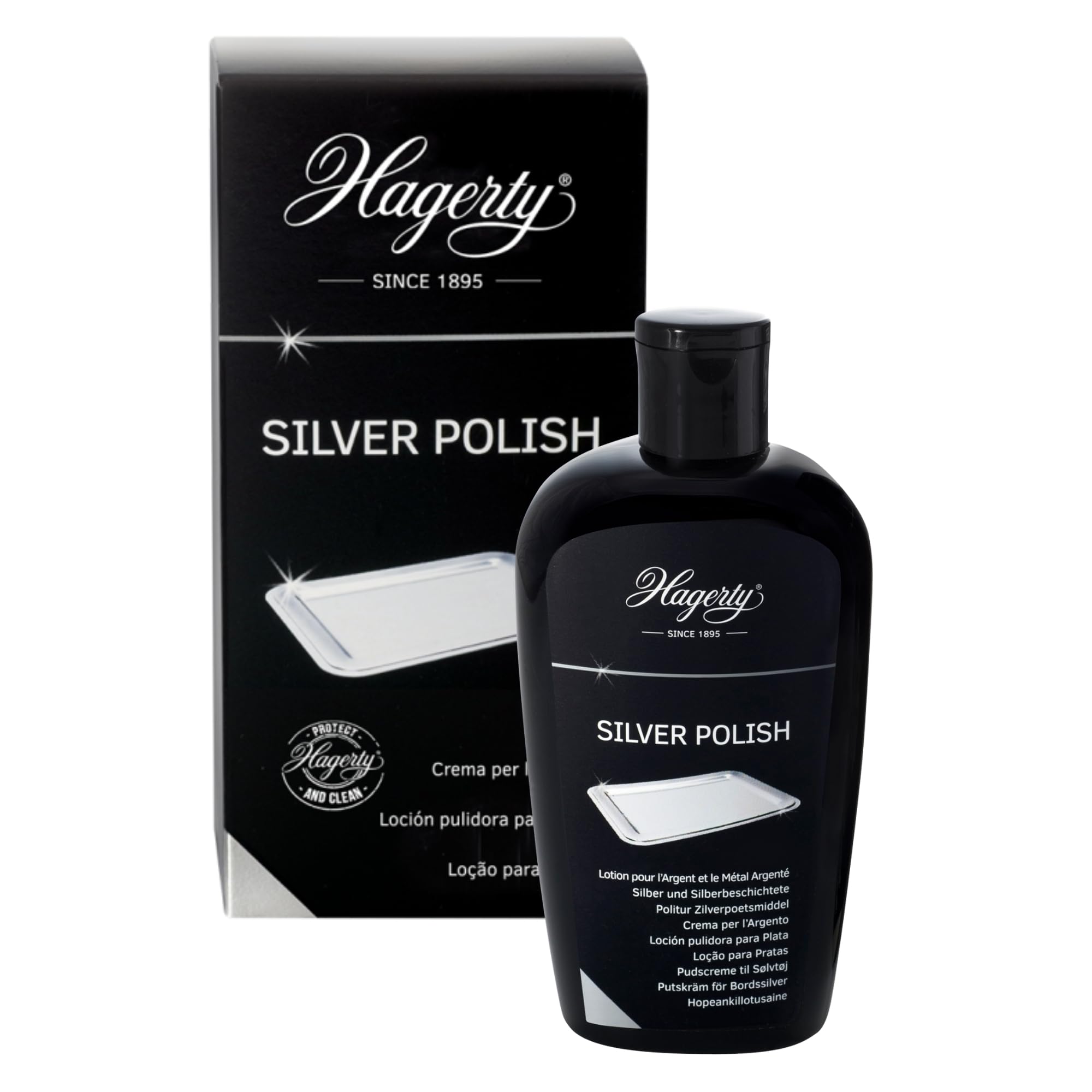 Hagerty Silver Polish 250 ml I Pulido eficaz limpia plata y metales plateados I Pasta de abrillantar elementos decorativos vajilla antigüedades o instrumentos musicales con efecto inmediato