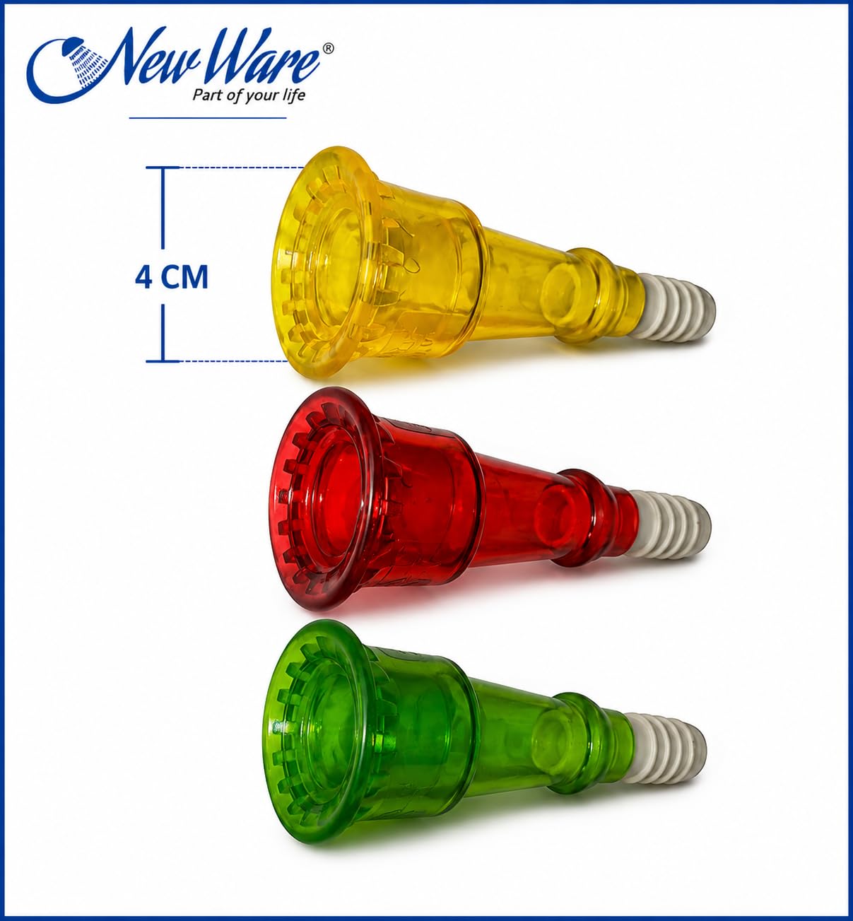 NEW WARE PVC Nozzle Connectors - 3 Pack, Leak-Proof -8