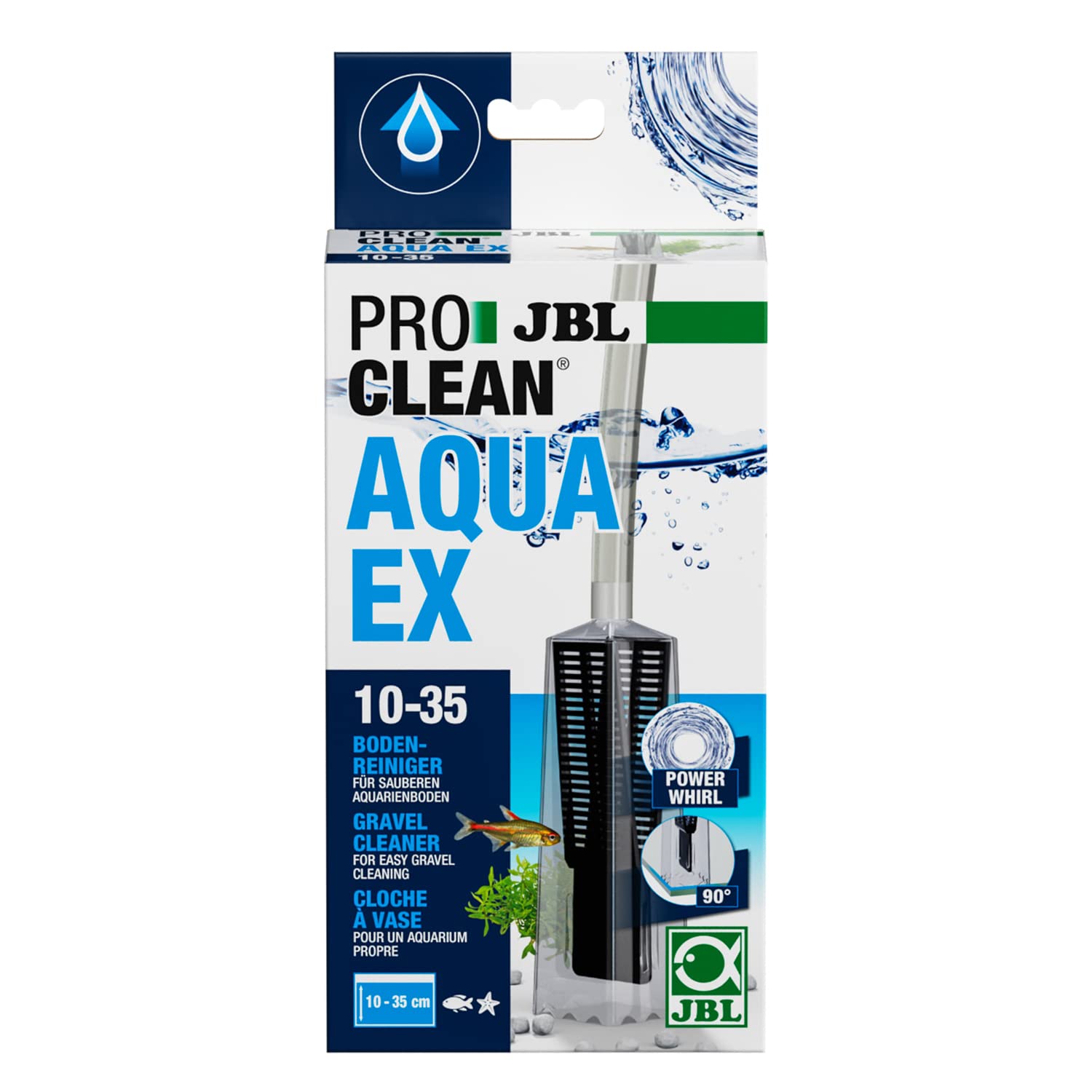 JBL PROCLEAN AQUA EX 10-35, 6142500, Nettoyeur de fond, pour Aquariums de 10 - 35 cm de hauteur, Mulmglocke
