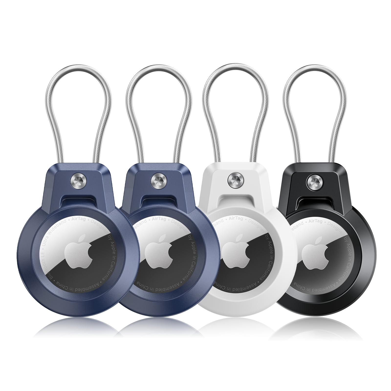 Support AirTag avec câble métallique Gitfos robuste pour bagage et clé - 7
