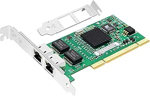 Amazon.com: Buacoz Dual Port PCI Gigabit Network Card,with Intel 82546 ...