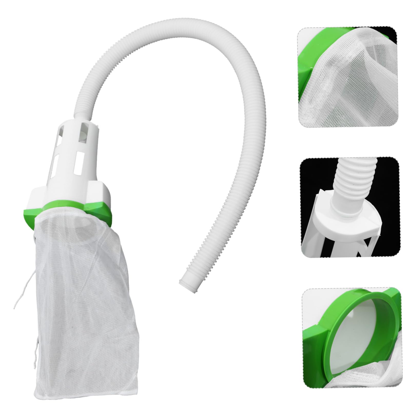 SUPVOX Chaussettes de Skimmer de Piscine en Nylon Blanc avec Tuyau Connecteur Abs pour Collecte et Débris Espaces Extérieurs Grands