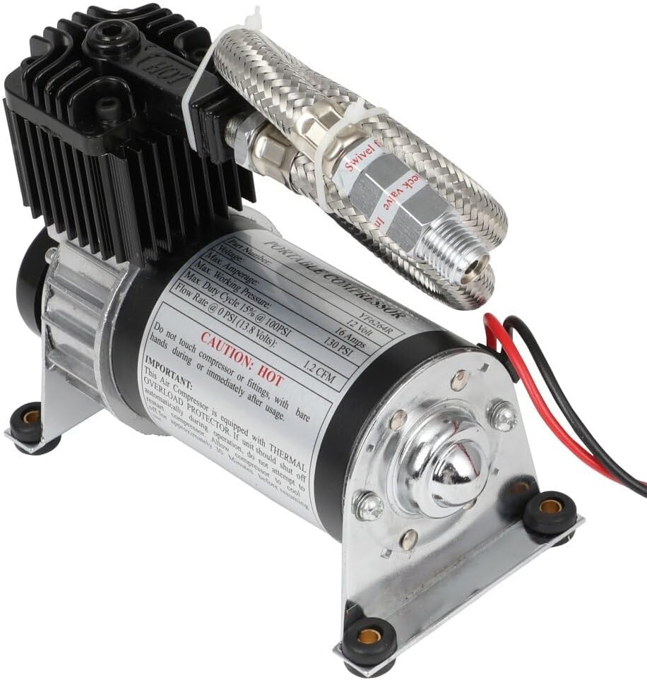 STAYTOP Air Compressor 130 PSI On-board Heavy Duty Air Horn Compressor Kit Replacement for Train Horns Bag Suspension 12V