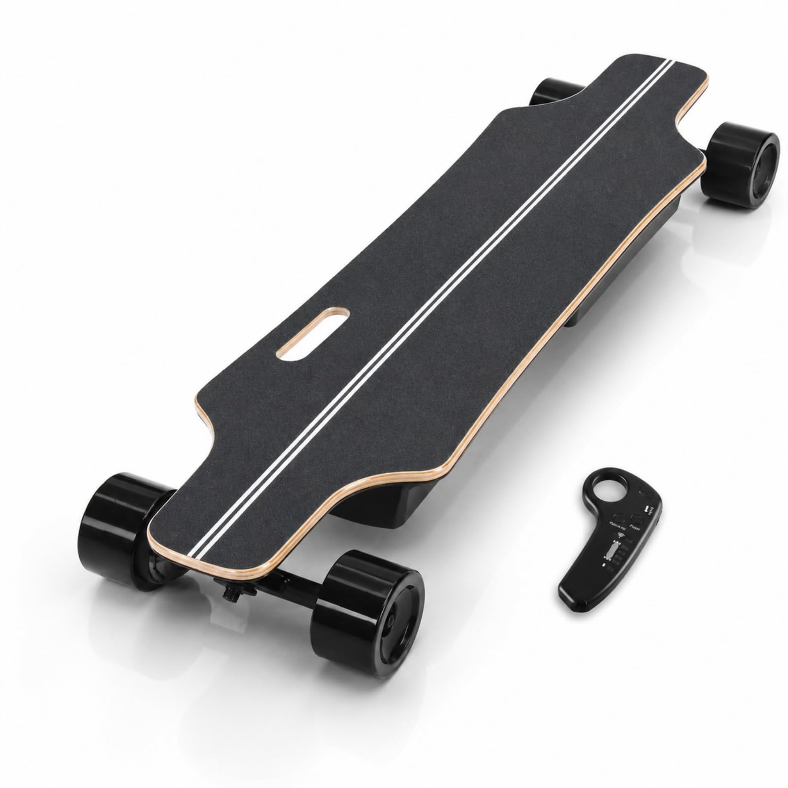 Longboard Électrique Adulte, Facile à Transporter avec Poignée | 20 km/h, Skate Électrique pour Ville 8km