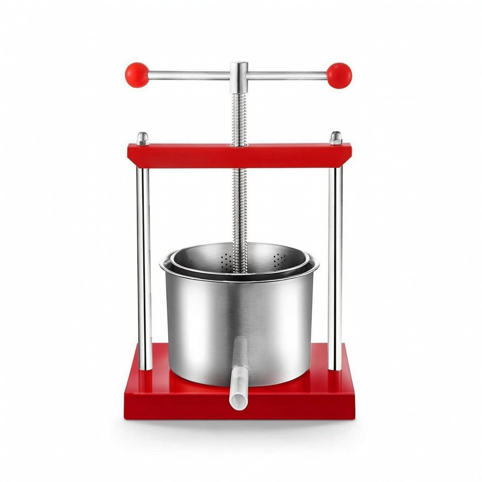 Exprimidor Acero Inoxidable Giratorio Exprimidor Cítricos con Bolsa Filtro sin Electricidad para Aficionados a la Cocina, Cocineros, 2L